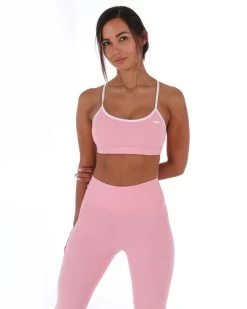 Elite Eleven Elite Sports Bra - Pastel Pink 5 Elite Eleven Elite Sports Bra - Pastel Pink -Fit Style Shop pink bra 1