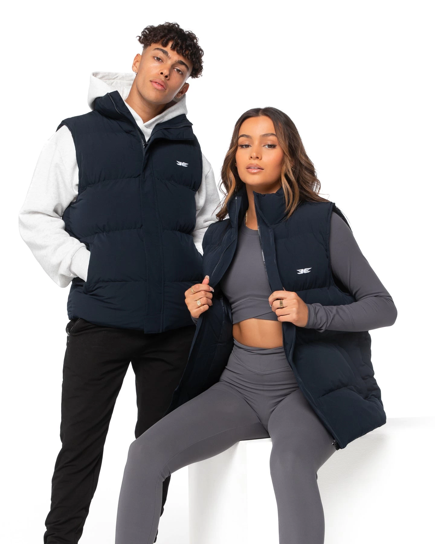 Elite Eleven Unisex Puffer Vest - Navy 1 Elite Eleven Unisex Puffer Vest - Navy