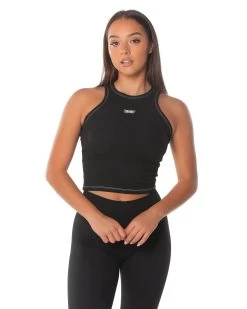 Elite Eleven Ribbed Singlet - Black