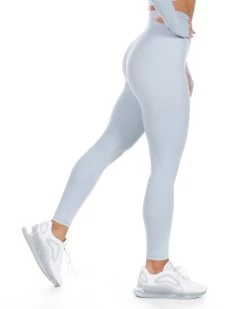 Elite Eleven Cross Over Leggings - Light Blue 8 Elite Eleven Cross Over Leggings - Light Blue -Fit Style Shop skyblue.crossover 21of27