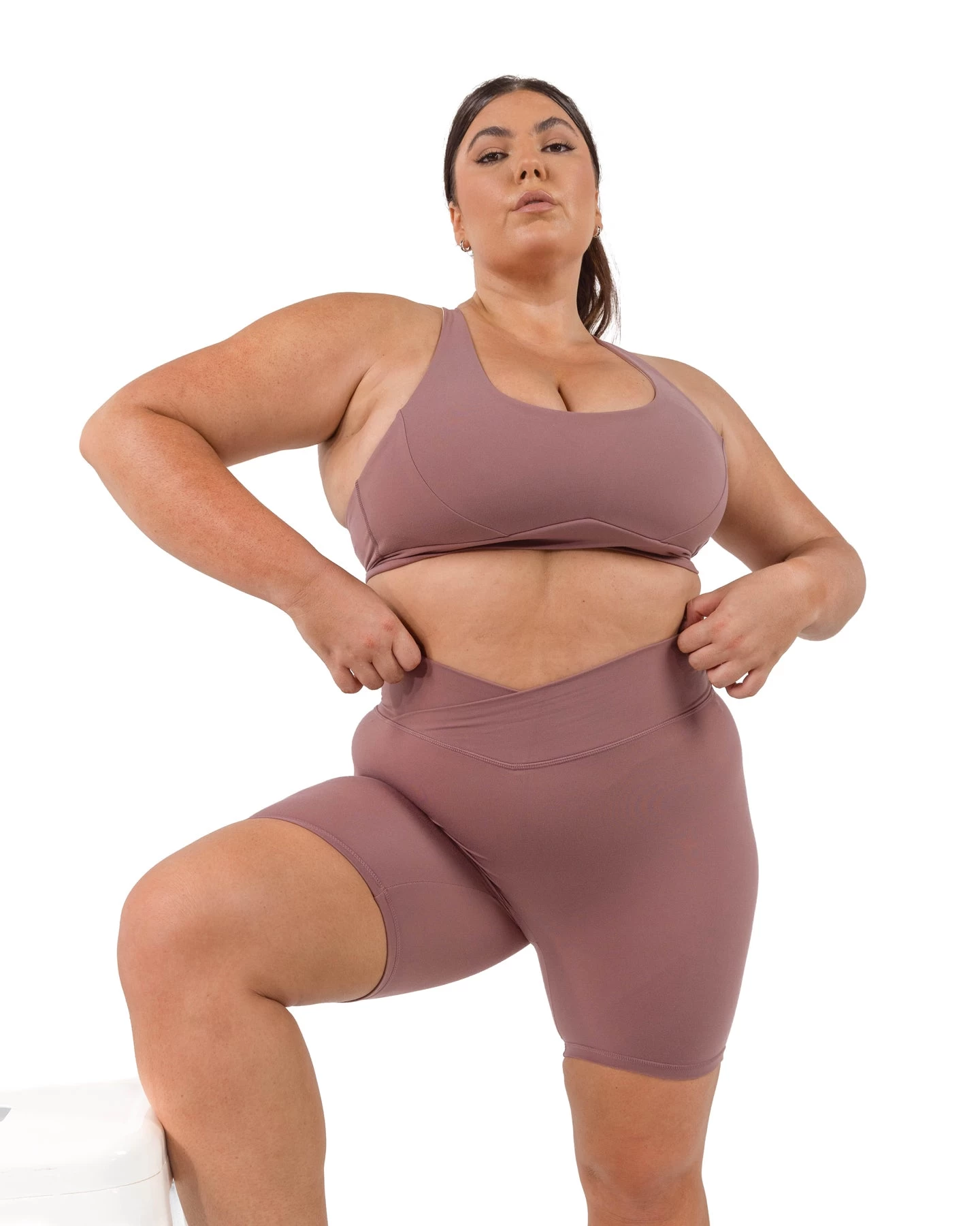 Elite Eleven Cross Over Sports Bra - Soft Rose 4 Elite Eleven Cross Over Sports Bra - Soft Rose - Image 4