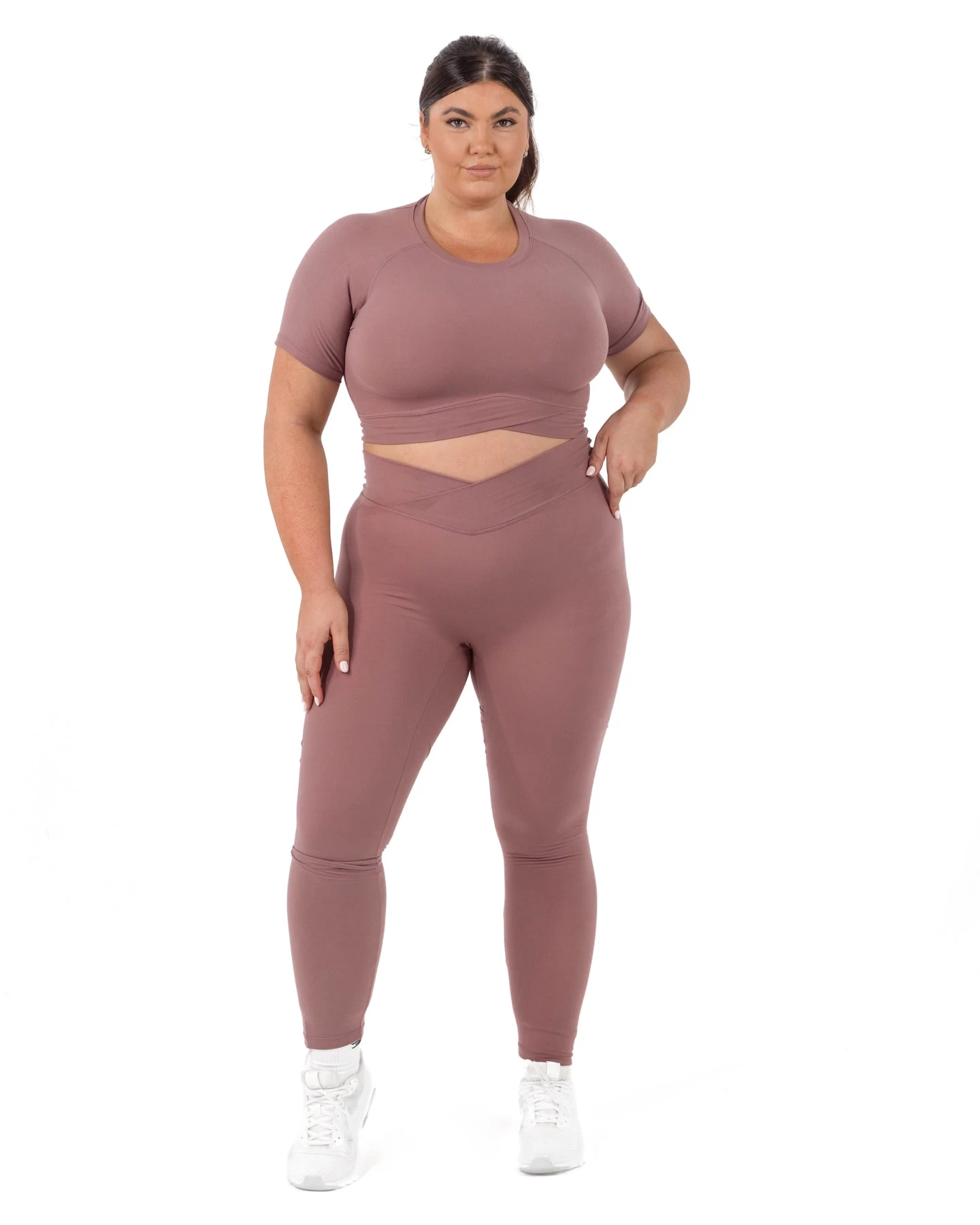 Elite Eleven Cross Over Leggings - Soft Rose 5 Elite Eleven Cross Over Leggings - Soft Rose - Image 5