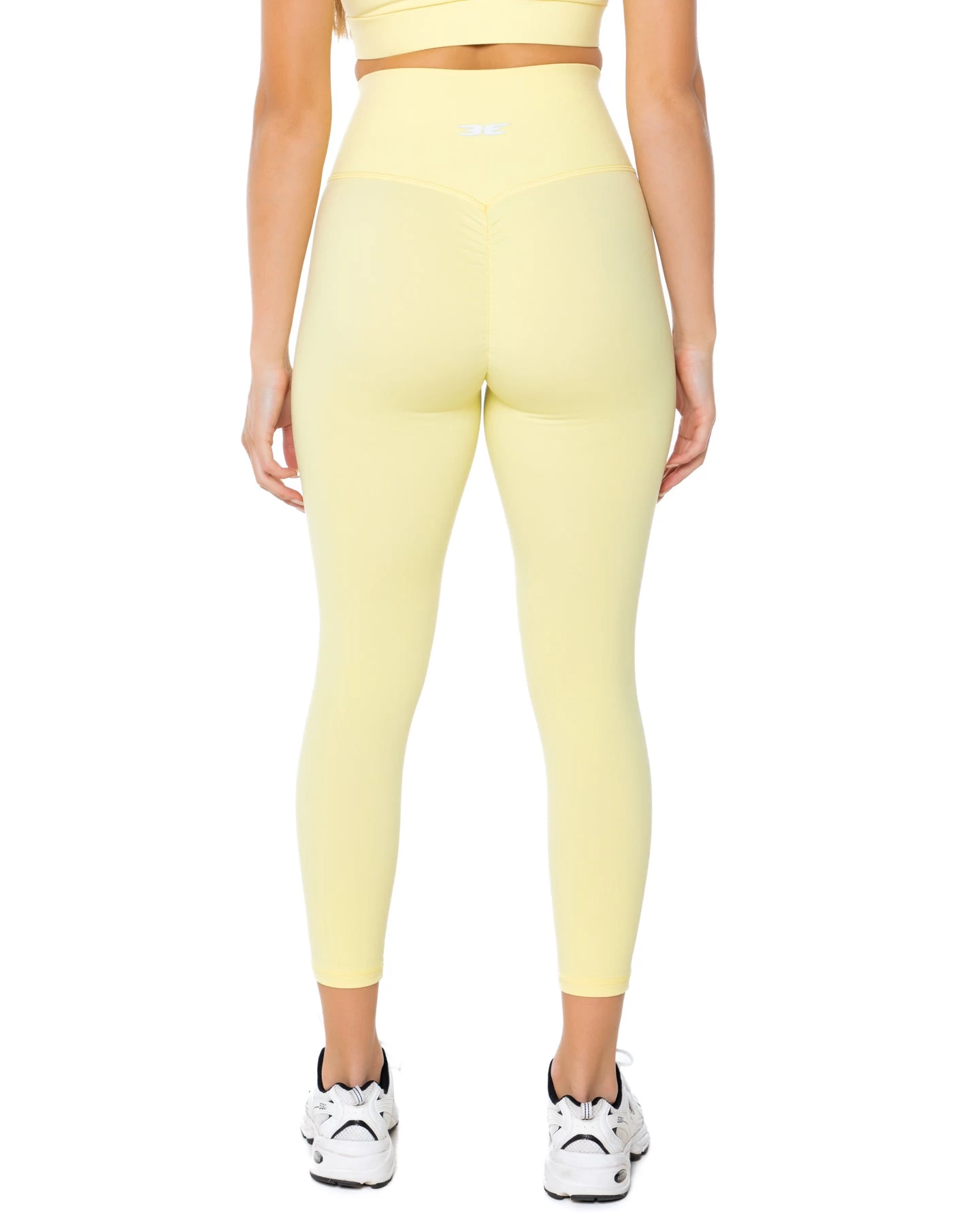 Elite Eleven 7/8 Aura Scrunch Leggings - Soft Yellow 4 Elite Eleven 7/8 Aura Scrunch Leggings - Soft Yellow - Image 4