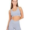 Elite Eleven Cross Over Sports Bra - Steel Grey