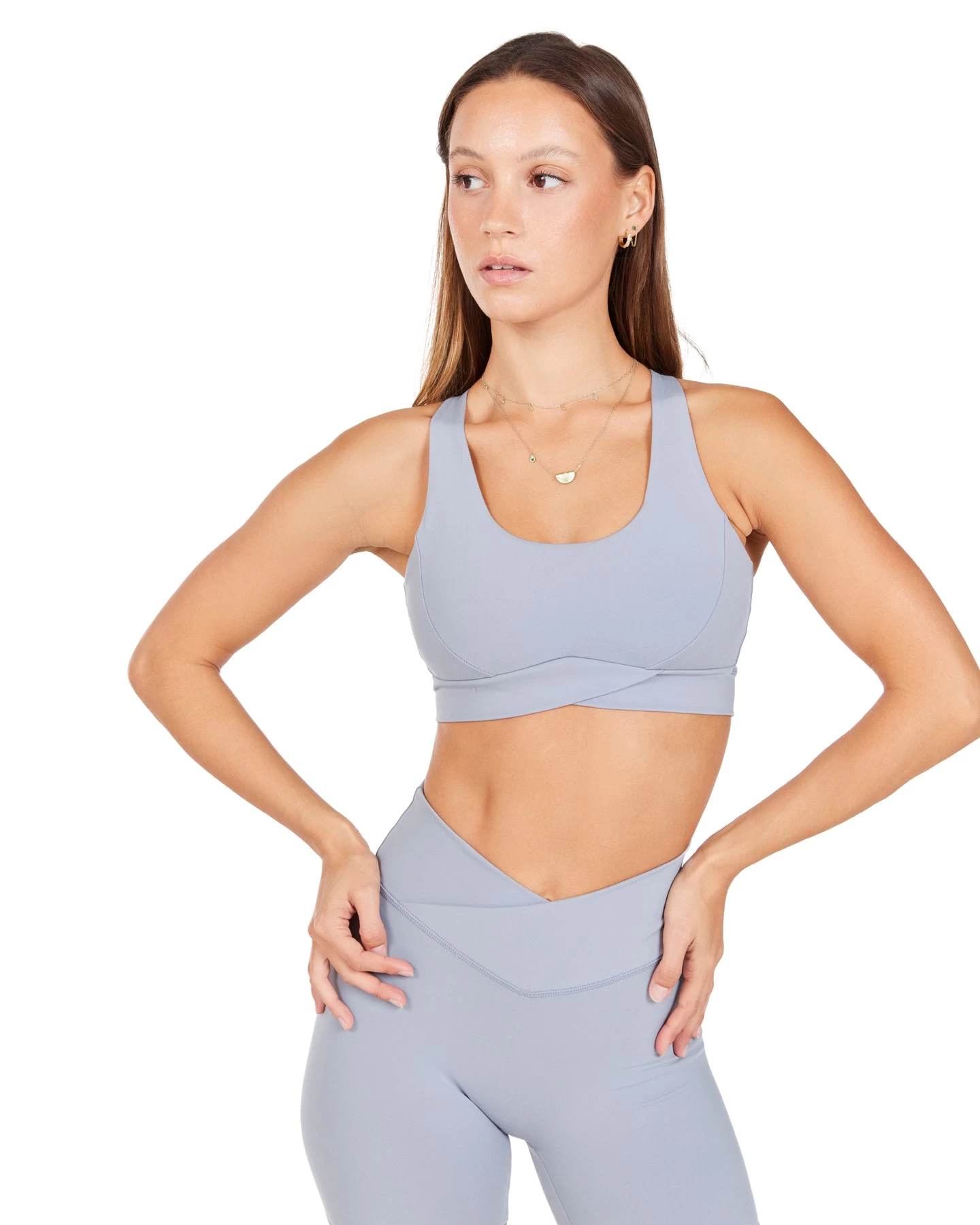 Elite Eleven Cross Over Sports Bra - Steel Grey 3 Elite Eleven Cross Over Sports Bra - Steel Grey - Image 3