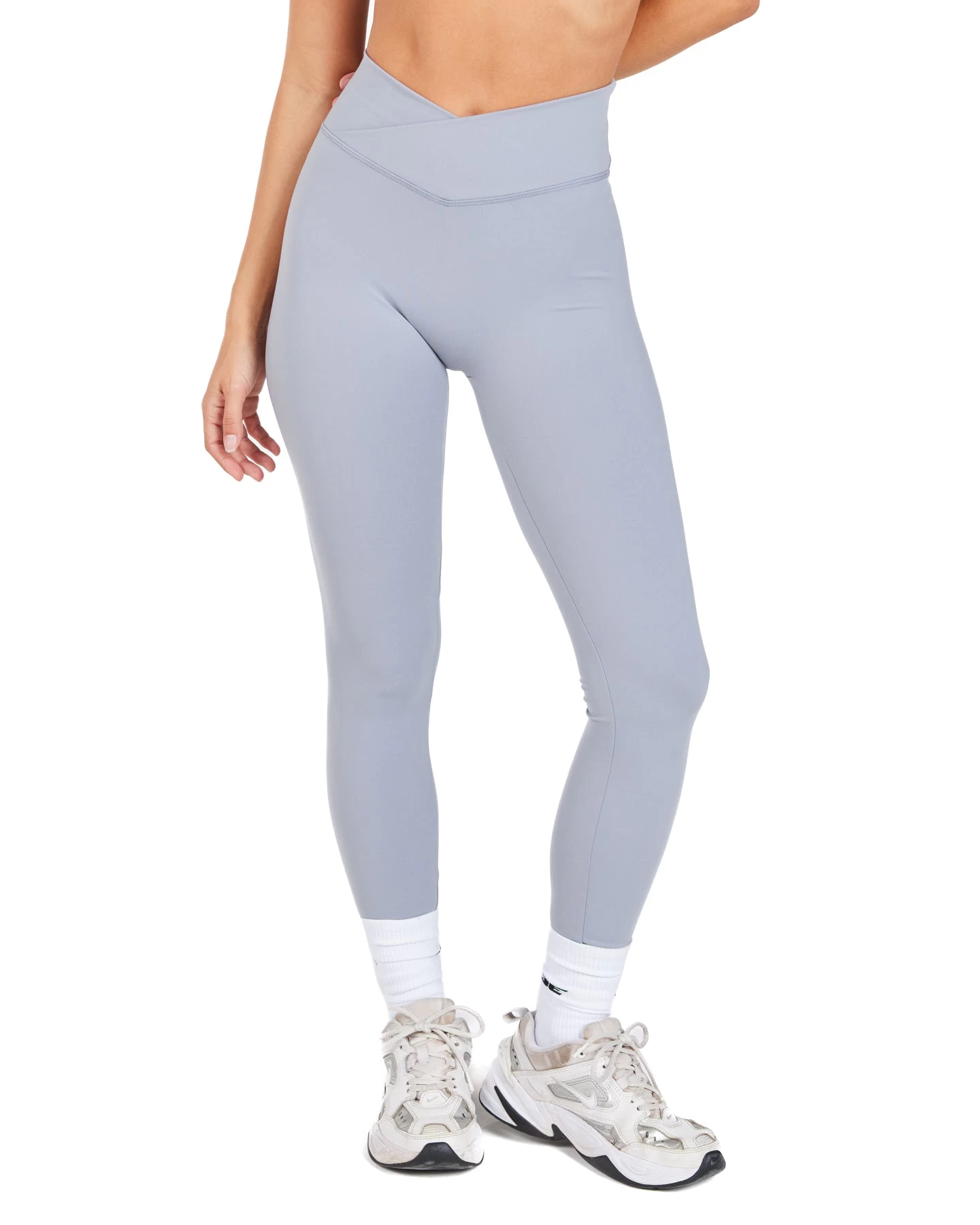 Elite Eleven Cross Over Leggings - Steel Grey 1 Elite Eleven Cross Over Leggings - Steel Grey