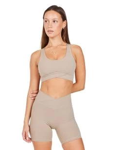 Elite Eleven Cross Over Sports Bra - Vintage Khaki 5 Elite Eleven Cross Over Sports Bra - Vintage Khaki -Fit Style Shop spring.aura 27