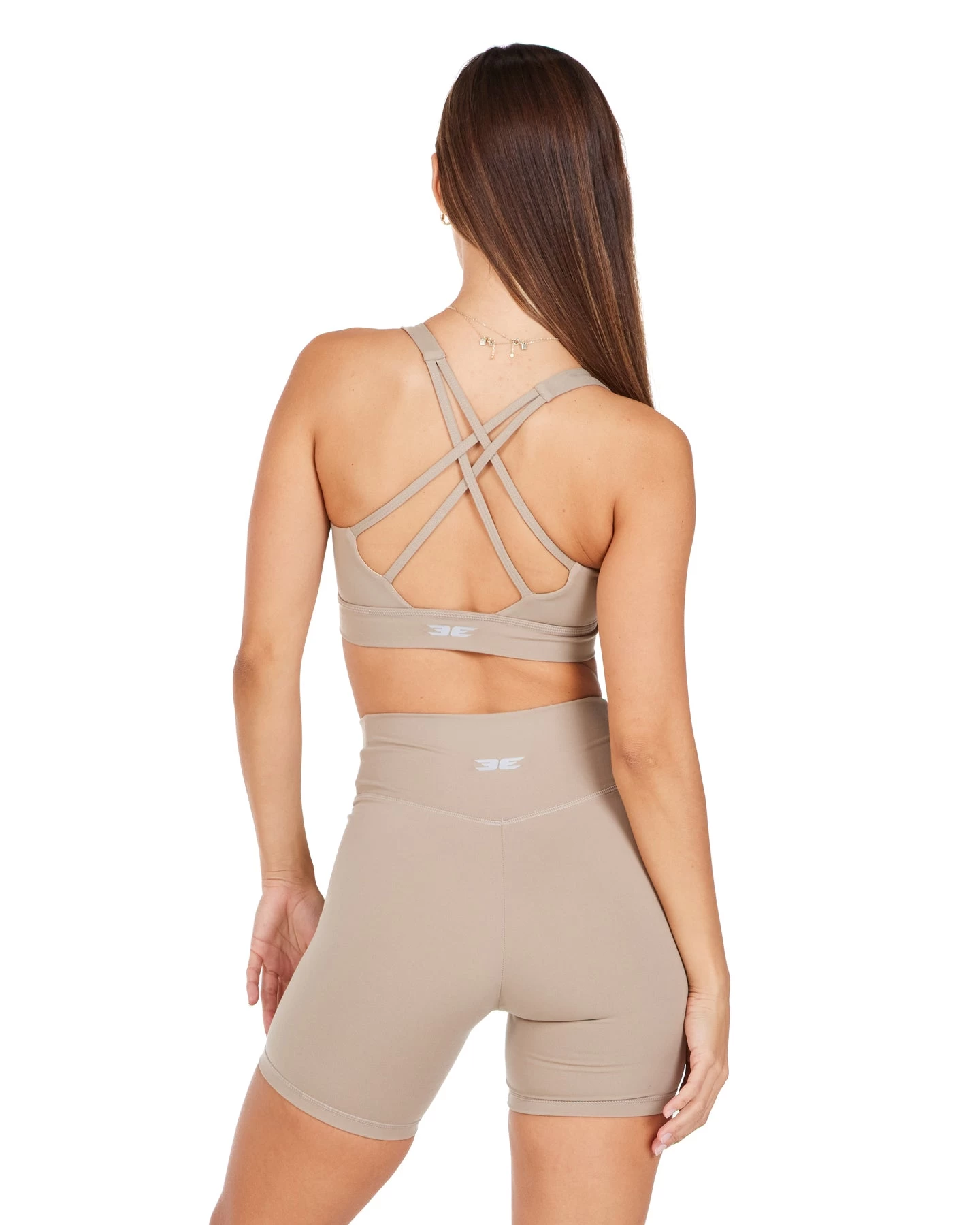 Elite Eleven Cross Over Sports Bra - Vintage Khaki 2 Elite Eleven Cross Over Sports Bra - Vintage Khaki - Image 2