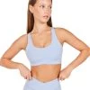 Elite Eleven Cross Over Sports Bra - Blue Blizzard