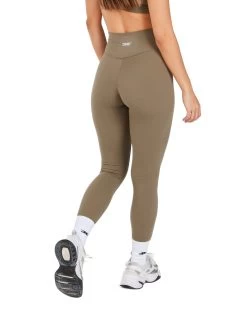 Elite Eleven Cross Over Leggings - Dusty Khaki -Fit Style Shop spring.aura 38