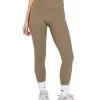 Elite Eleven Cross Over Leggings - Dusty Khaki