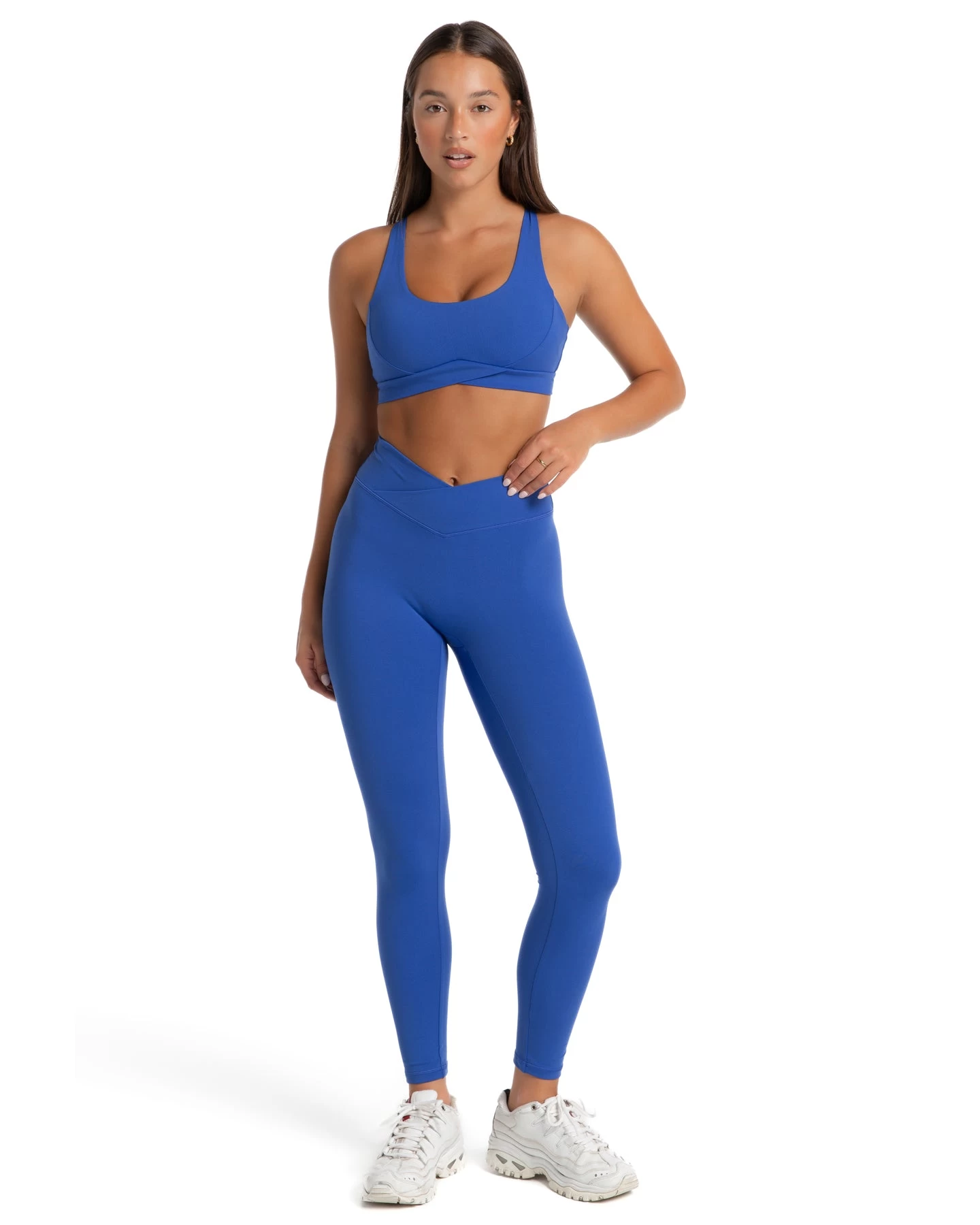 Elite Eleven Cross Over Sports Bra - Electric Blue 3 Elite Eleven Cross Over Sports Bra - Electric Blue - Image 3