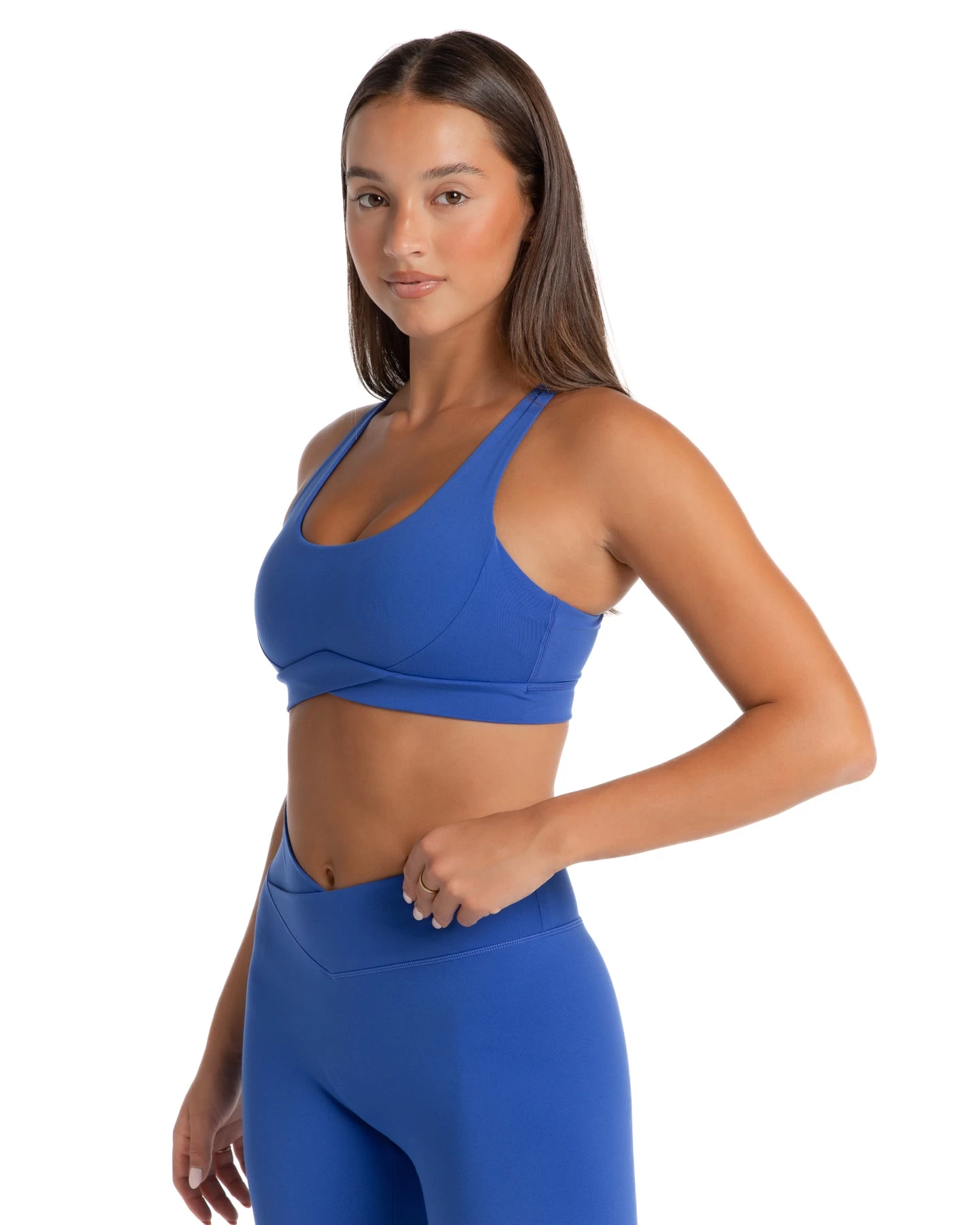 Elite Eleven Cross Over Sports Bra - Electric Blue 4 Elite Eleven Cross Over Sports Bra - Electric Blue - Image 4